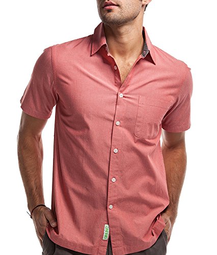 Cariloha Men's Crazy Soft Button Down Short Sleeve Shirt - Viscose From Bamboo