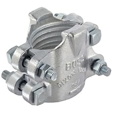 Dixon B35 Plated Iron Boss Clamp, 3" Hose ID, 3-52/64" - 4-4/64" Hose OD