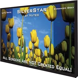 VuEasy 96" X 54" 16:9 Framed Wall Screen - Dove Gray High-Contrast Fabric - 110" Diagonal