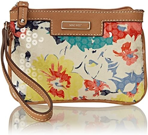 Nine West Table Treasures Wristlet Wallet, Spring Bouquet Sequins, One Size