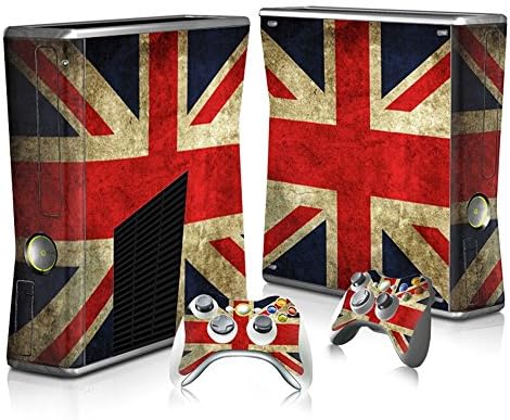 XBOX 360 Slim decal skin Firstway® Decal Cover Skin Sticker for XBOX 360 Slim Console &amp; 2Pcs Controller