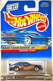 Mattel Hot Wheels 1998 1:64 Scale Race Team Series IV Blue Mercedes C-Class Die Cast Car 2/4
