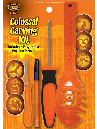 10 Piece Colossal Pumpkin Carving Kit - Party Supplies(assorted colors)