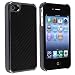 Snap-on Case compatible with Apple® iPhone® 4 / 4S, Black Carbon Fiber with Silver Side