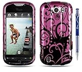 PURPLE SWIRL Crystal Snap-On Phone Protector Hard Cover Case And Car Charge ....