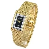 Geneve Mens Watch Gold-Tone Swiss-Quartz Watch with Austrian Crystals Model GEN-1006