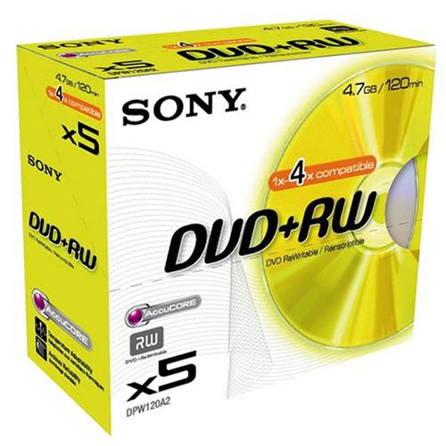 Childrens Toyshop  Electronics : Sony DVD+RW (4X Speed) 5pk