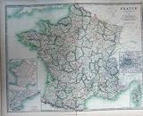 MAP FRANCE CORSICA ENVIRONS PARIS RIVIERA GEOGRAPHY