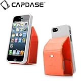 CAPDASE 日本正規品 iPhone5 Folder Case Upper Polka, Orange / Grey フォルダーケース アッパー・ポルカ, オレンジ／グレー FCIH5-UP7G