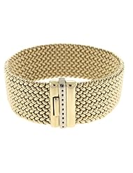 14KT Yellow Mesh Flat Bracelets Length = 7.5