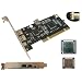 KALEA-INFORMATIQUE � - Carte Controleur PCI vers FireWire 400 IEEE1394a - 4 ports - DOUBLE CHIPSET TEXAS INSTRUMENTS + REPRISE D'ALIMENTATION - Particuli�rement adapt�e aux cartes son externes