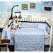 SoHo Blue Stitch Traveler Baby Infant Crib Nursery Bedding Set 10 pcs