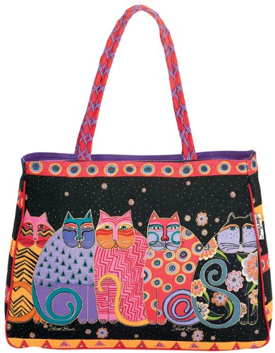 Laurel Burch Feline Shoulder Tote Bag