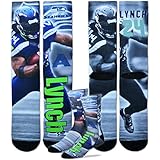 Marshawn Lynch Seattle Seahawks For Bare Feet NFL Drive Player Profile Socks