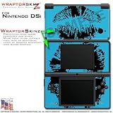 Nintendo DSi Skin Big Kiss Black on Blue WraptorSkinz Skins (DSi NOT INCLUD ....