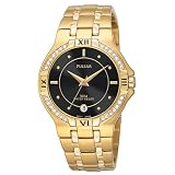 Pulsar Mens Crystal Gold-Tone Watch #PXH530 by Pulsar