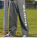 ATHLETICS FAN OPEN LEG SWEATPANTS SOFT COMFORTABLE AWESOME MUST HAVE BASEBALL ITEM