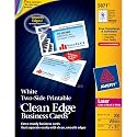 Avery Printable Two-Side Clean-Edge Business Cards for Laser Printers, White, Pack of 200 (05871)