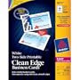 Avery Printable Two-Side Clean-Edge Business Cards for Laser Printers, White, Pack of 200 (05871)
