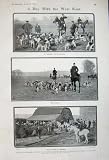 1907 WEST KENT FOX HUNTING HORSES HOUNDS DOGS FARMYARD