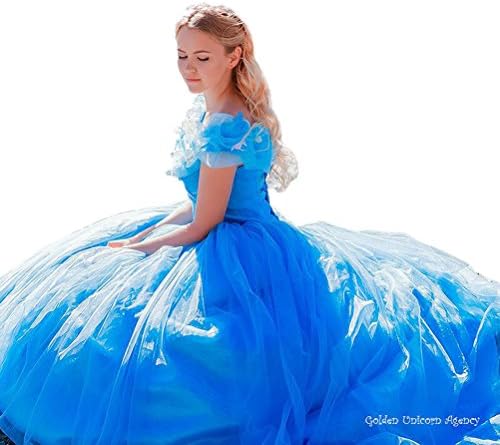 XCOS Charming Cinderella Dress for Girls Wedding Tulle Dresses 2015
