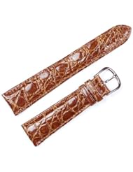 Genuine Crocodile Watchband Honey 16mm Watch band - by deBeer