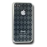 Amzer Luxe Argyle High Gloss TPU Soft Gel Skin Case for iPhone 4 (Clear) (F ....