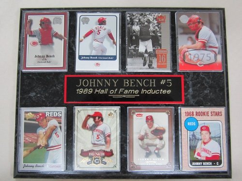 Cincinnati Reds Johnny Bench 8 Card Plaque