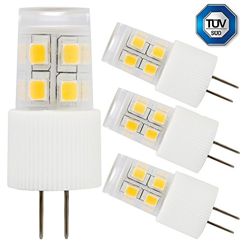 3-Pack 2W G4 LED Light Bulb, 20W Halogen Bulb Equivalent, AC/DC 12V Soft White 2700K, 360° Omnidirectional LED Bi-pin Base G4 Bulb for Under Cabinet, Pendant, Auto, RV and Marine Boats Lighting