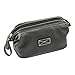 R70 Mens Toiletry Bag, Vegan Leather Compact Top Frame Travel Kit, Black