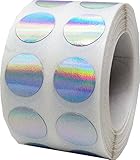 1,000 Small Hologram Color Coding Dots | Tiny Holographic Round Dot Stickers | Half Inch Labels - (1/2" Diameter)