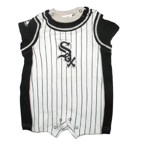 MLB Chicago White Sox Baby / Infant One-Piece Bodysuit / Romper / Onesie - White & Black (Size: 12)
