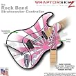 Rising Sun Pink WraptorSkinz Skin fits Rock Band Stratocaster Guitar for Nintendo Wii, XBOX 360, PS2 & PS3 (GUITAR NOT INCLUDED)