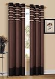 CS Chocolate Grommet Window Curtain Panel 40 x 84