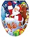 Toilet Tattoos TT-X610-O Santa Up On A Roof Decorative Applique For Toilet Lid, Elongated