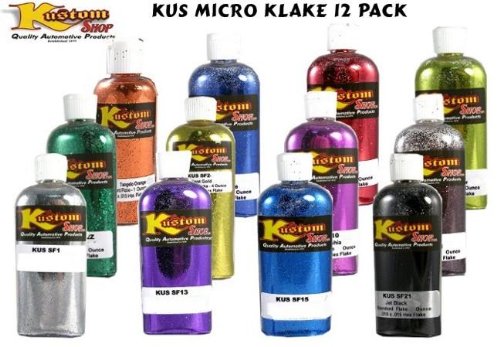 12-1 z Micro FLAKE COLORS-Metal/Auto/Car/Paint-Airbrush