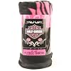 Harley Davidson Pink Roses Fleece Blanket (50" x 60")