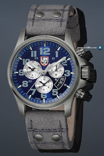 Luminox Atacama Chrono Alarm 47 mm Watch - Black Dial, Leather Strap 1885