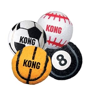 KONG 3-Pack Sport Balls Dog Toy, Small, Assorted