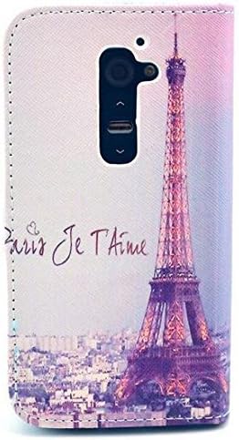 Lurashop Luxury Cute Wallet Case Lg G2 D802 Wallet Case with Built-in Card Slots & Stand Flip Leather Protective Wallet Case Cover for Lg G2 D802 (Paris City)