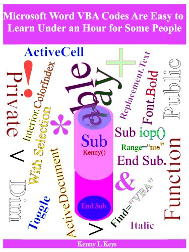 Microsoft Word VBA Codes Are Easy to Learn Under an Hour for Some People (VBA Codes Are Fun, Simple, and Easy to Learn In One Hour or Less)