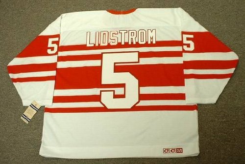 Buy NICKLAS LIDSTROM Detroit Red Wings 1992 CCM Vintage Throwback NHL Home Hockey Jersey