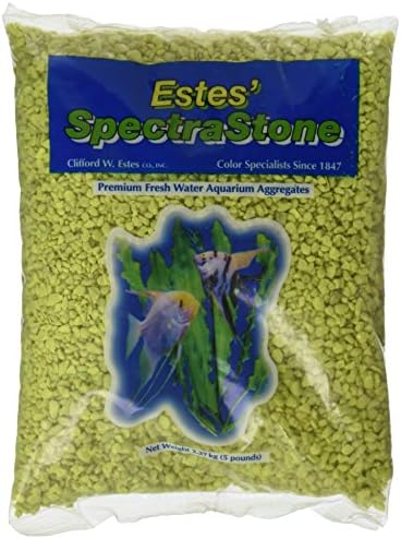 Spectrastone Permaglo Yellow Aquarium Gravel for Freshwater Aquariums, 5-Pound Bag
