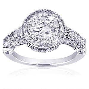 1.25 Ct Round Diamond Engagement Ring Legacy Pave Style