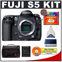 Fujifilm Finepix S5 Pro 12.3 Megapixel Digital SLR Camera + Transcend 4GB 133x Compactflash Card + USB Card Reader + Deluxe SLR Gadget Bag