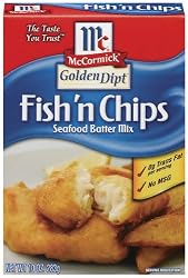 McCormick Golden Dipt Fish 'n Chips Seafood Batter Mix, 10-Ounce Boxes (Pack of 12)
