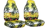 1992 Jeep Wrangler YJ seat covers. One front set of seat covers. Yellow Hawaiin seat covers.