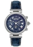 Jacques Lemans Men's 916C-ABR06C Classic Collection Automatic Chronograph Blue Alligator Watch