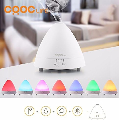 CRDC Aromatherapy Essential Oil Diffuser Ultrasonic Cool Mist Aroma Humidifier LED Lights for Yoga Office Bedroom Baby Room
