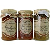 Confitures a l'Ancienne Andresy Luxury All fruit jams assortment: Apple Pear Walnut, Peach Vanilla and Apricot Almonds ~ save!